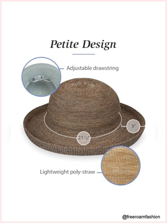 Women\'s Packable Poly-Straw Sun Hat with Adjustable Drawstring main image 5